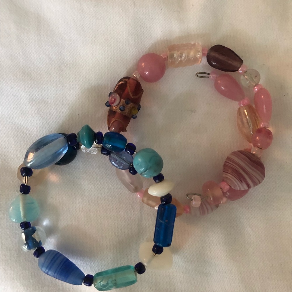 Beaded wire wrap bracelets